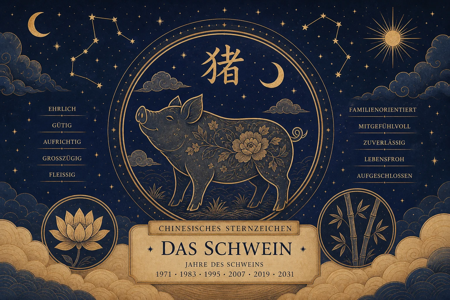 Tierkreiszeichen Schwein